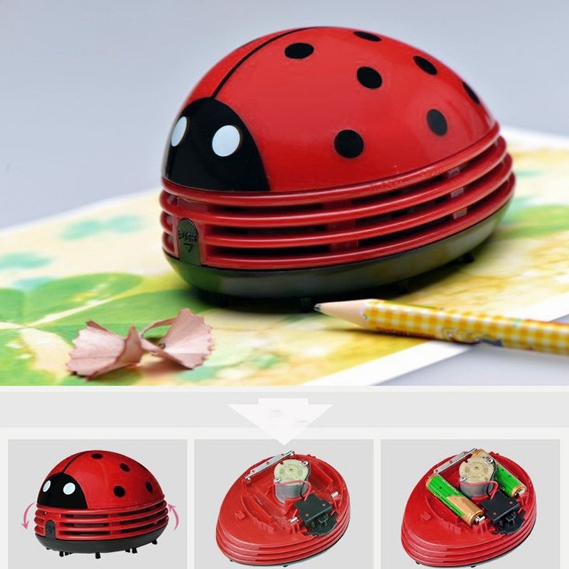 Mini Desktop Vacuum Cleaner Handheld Portable Cartoon Vacuum Paper Scraps