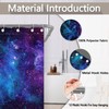 Luminora Outer Space Starry Galaxy Shower Curtain for Bathroom Cosmic