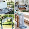 3 Pack Cheesecloth Table Runner, Table Decor Romantic Wedding Runner
