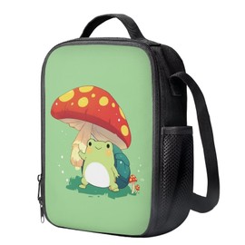HELLHERO Mushroom Frog Lunch Bag for Girls 4-6 6-8 10-12 Cute Boys Lunch Box Insulated Lunch Boxes Kids Reusable Lunchbag Tote Handbag Crossbody Purse Picnic Organzier for School Workout Office