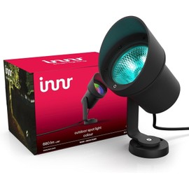 innr Zigbee Outdoor Garden Spotlight XL, Dimmable Outdoor Light with 16 Million Colours, Extension Set, Basic Set Required
