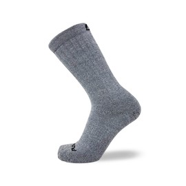 Pure Athlete Hiking Boot Socks - Warm Thermal Comfort Merino Wool Tactical Socks for Camping Hunting Cold Weather (S/M, Light Grey)