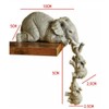 OVKGL Three Elephants Resin Garden Ornaments Elephant Elephant Small Elephant