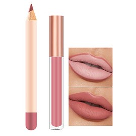 Matte Liquid Lipstick Makeup Set, Matte Liquid Long Lasting Wear Non-Stick Cup Does Not Fade Waterproof Lip Gloss (03#)