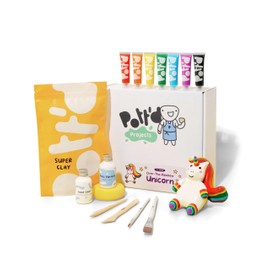 Pott'd Mini Pottery Sets | Air Drying Pottery Set for Adults | With Paints, Pottery Tools and Air-Drying Clay Without Burning | Free Online Instructions | Perfect for Beginners