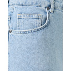 Object Women's Objellen Mw Midi Denim Skirt Noos Skirt, Light blue (light blue denim)