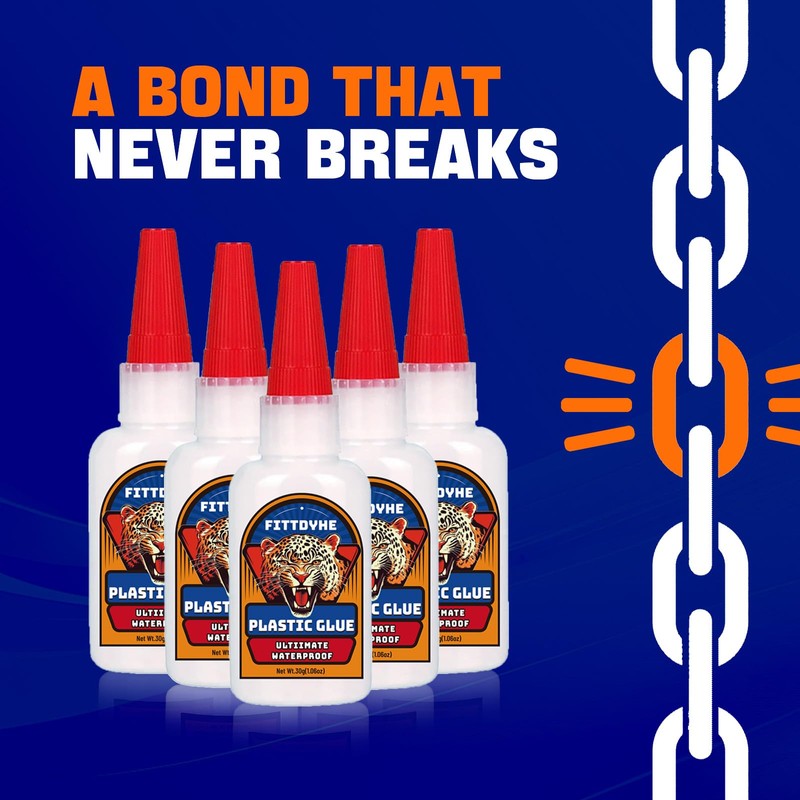 Super Plastic Glue 30 g, Super Glue for Plastic, Strong