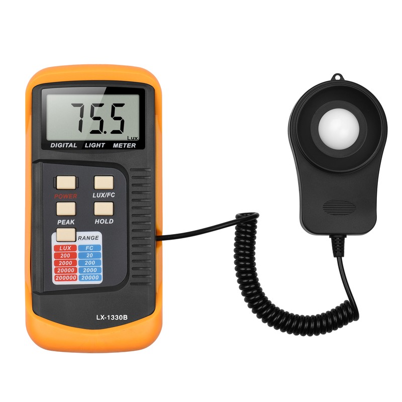 Digital Illuminance Light Meter Manual Range 200 to 200,000 Lux