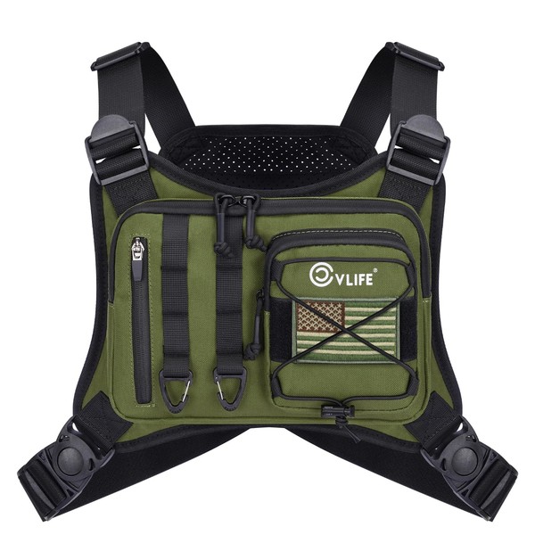 CVLIFE Outdoor Chest Bag for Men, Tactical Chest Pack with