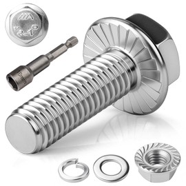 TXXATX M6 Hex Screws M6 x 20 mm Set of 12 Stainless Steel A2 70 Full Thread External Hexagon Flange Nuts Spring Washers Magnets Hexagonal Socket for Construction Machines