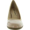 Anne Klein Womens Castana Slip-On Flex Fit Block Heels Taupe
