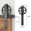CCJH 6ft Heavy Duty Sturdy Sliding Barn Door Hardware Kit