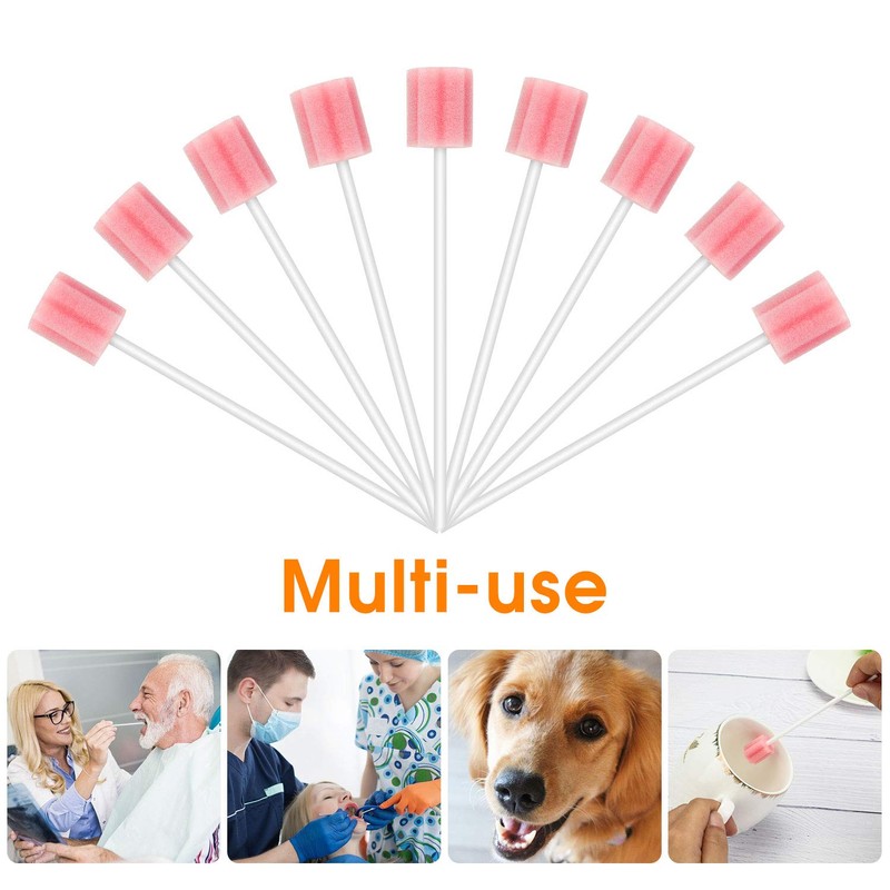 300 Pcs Oral Swabs Disposable - Longer Unflavored & Sterile
