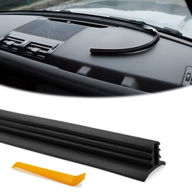 2.0m Universal Car Slit Windshield Trim Strip, Car Rubber Seal Protector Guard Strip, Car Dashboard Seal Strip, Dashboard Panel Sound Insulation Adhesive Strips, Suitable for Cars, Trucks, Boats, RVs