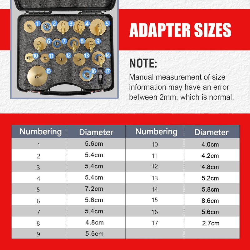altivox Brake Bleeder Adapter Kit 17PCS, Master Cylinder Brake Bleeder