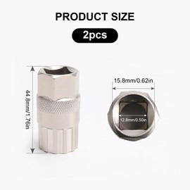 DrbtldMZ Cassette Removal Tool 2PCS Carbon Steel Lockring Tool for MTB/Road Bikes | Compatible with Shimano/SRAM/Sunrace 6-11 Speed Freewheel & Bottom Bracket Repair