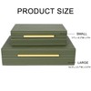 ZIKOUL Green Shagreen box Set of 2 Faux Leather Decorative