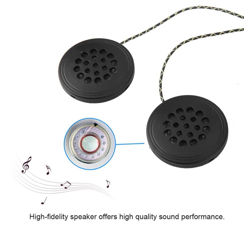 Generici Helmet Headphones, Motorcycle Helmet Headset Black HiFi Durable