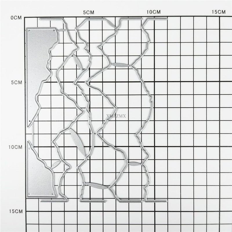 XMZZMX Mountain Peak Overlapping Metal Cutting Dies for Card Making,