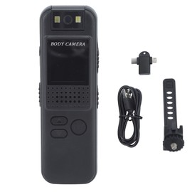 HD Screen Sports Camera Handheld Back Clip Camera 1080p Law Enforcement Recorder 180 Degree Rotatable Lens for Outdoor Sports