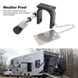 5th Wheel Lock with Warning Tag, Trailer King Pin Lock Anti Theft with 2 Keys, Fifth Wheel Locker, RV Containers Anti Theft Lock for 2in King Pin