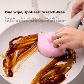 Zuutii Non-Scratch Cleaning Sponges 4 Pack - Heavy Duty Scrub Sponges for Kitchen, Bathroom & Dishes - BPA-Free, Multi-Surface Safe, Fast Cleaning Without Scratches
