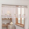 White Sheer Valance Lace Trim Pink Tulip Decor Farmhouse 60W