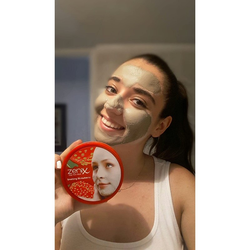 ZENIX Balaclava Face Mask Face Treatment Face with Strawberry