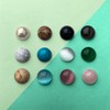 Quiges Interchangeable Mini Coin 12 mm Artificial Pearl Stone for