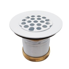 Westbrass Grid Basket Style Bar Sink Strainer, Powder Coat White, D2181-50