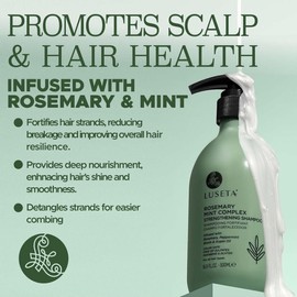 Luseta Beauty Rosemary Mint Complex, Strengthening Shampoo, For All Hair Types, 16.9 fl oz