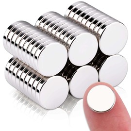 55Pcs Magnets, 10x2mm Round Fridge Magnets, Strong Neodymium Magnet s Muti-Use Crafts, Disc Rare Earth Magnet Cylinder for Whiteboard, Refrigerator, DIY, Office