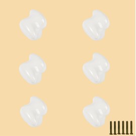 FLEXKEA Lightning Shape Ceramic Cabinet Knobs Vintage Door Knobs Drawer Dresser Cupboard Pull Handles for Home Kitchen (6, White)