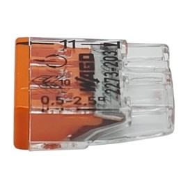 WAGO Wago 50 Stck Anschlussklemme COMPACT ? 0,5-2,5 mm2 3-polig transparent orange 2273-203