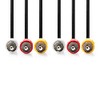 Nedis CVGP24300BK50 Composite Video Cable | 3x RCA Male -