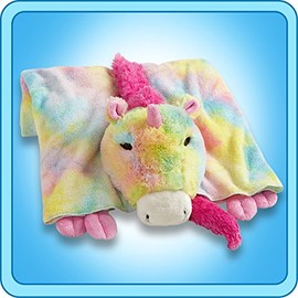 SportPicturesOnline Pillow Pets Premium Rainbow Unicorn Blanket Plush Gift