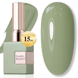 Double Rhythm 15ML Gel Polish Pure Sheer Same Color Same Bottle Soak Off Gel Polish Art Manicure Salon DIY at Home for Women (Sage Green-A1463)