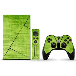 MightySkins Skin Compatible with NVIDIA Shield TV (2017) wrap Cover Sticker Skins Green Fabric