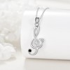 VONALA Music Note 925 Sterling Silver Necklace Guitar Musical Note