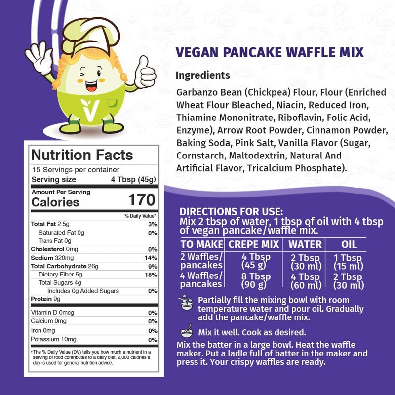 Eggylicious - PACK of 4 - Vegan Pancake Waffle Mix