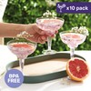 MATANA - 10 Multi-Use Plastic Margarita Cocktail Glasses, Clear Daiquiri