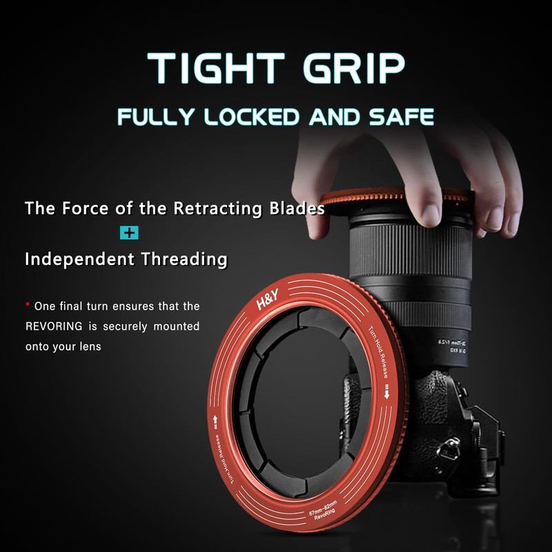 H&Y Step Up Rings for Filters Adapter Variable Step Up