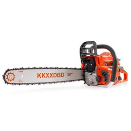 58CC Gas Chainsaw, 20 Inch 3.5HP 2-Stroke Engine, High-Performance Gas-Powered Chainsaw for Cutting Wood, Tree Felling, and Outdoor Yard Work
