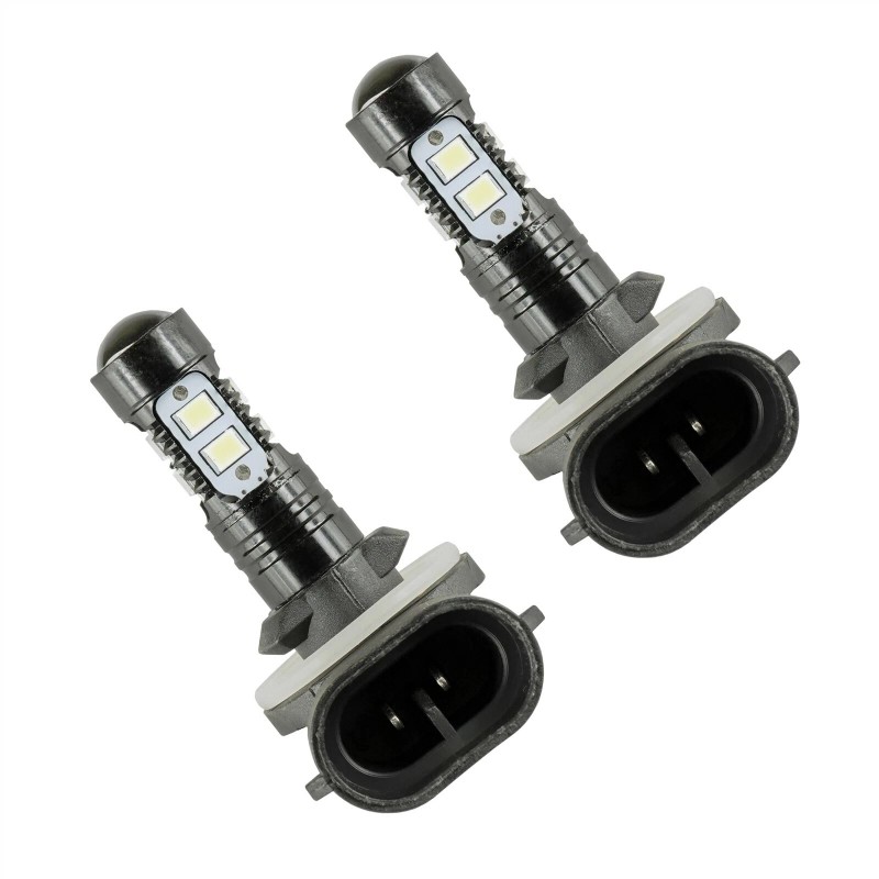 Caltric 2 Headlight LED Bulbs fits Polaris Ranger Crew 700