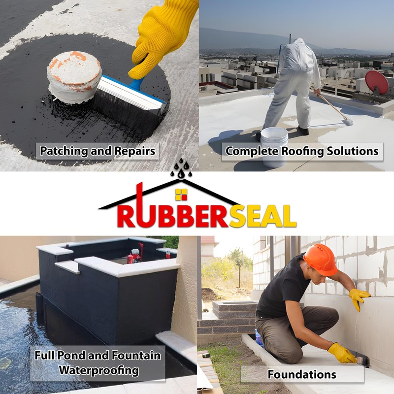 Liquid Rubber Waterproofing and Protective Coating, Rubberseal (1 Gallon, White)