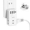 Mscien Outlet Tap USB Power Strip USB Lightning Guard Outlets