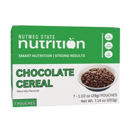 Nutmeg State Nutrition - High Protein Soy Cereal, 15g Protein, Low Calorie Breakfast Cereal, Low Sugar, Gluten Free, 7 Servings, 1 Box (Chocolate)