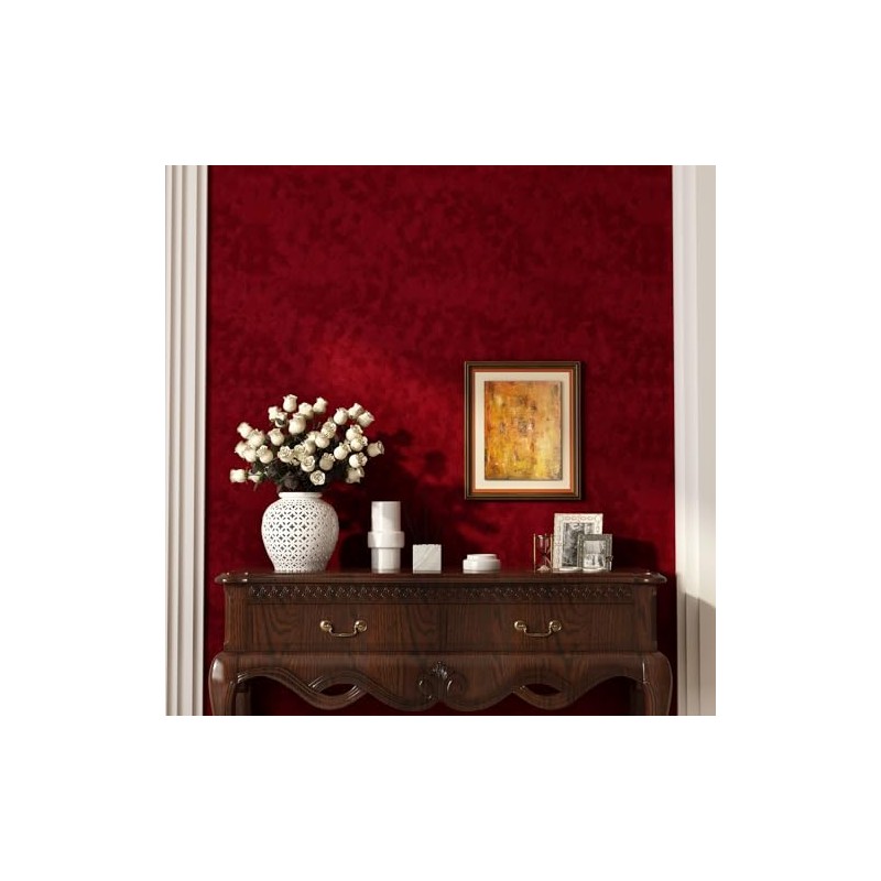 Stickyart - Papel pintado de terciopelo rojo oscuro para cajón,