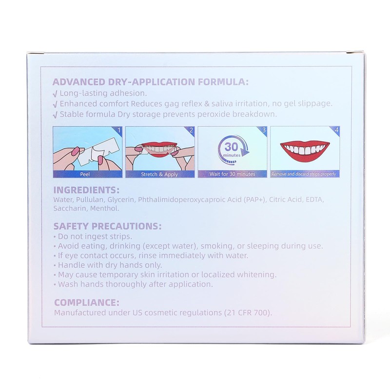 Teeth Whitening Strip - Whitening Strips for Sensitive People, Fast