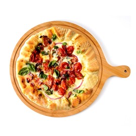pizza cutting board round pizza board pizza plate cutting board bamboo pizza tray round pizza board with handle
